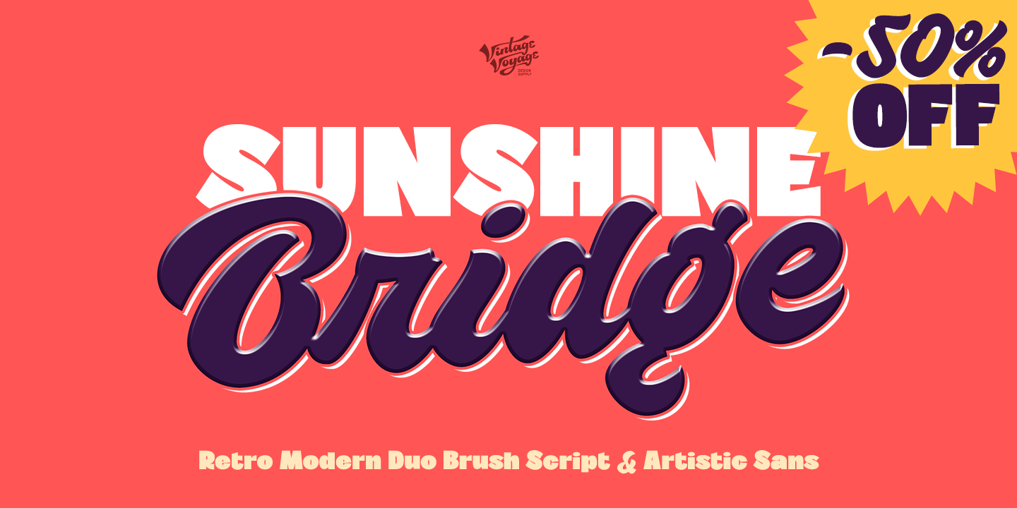 Пример шрифта VVDS Sunshine Bridge Script Press